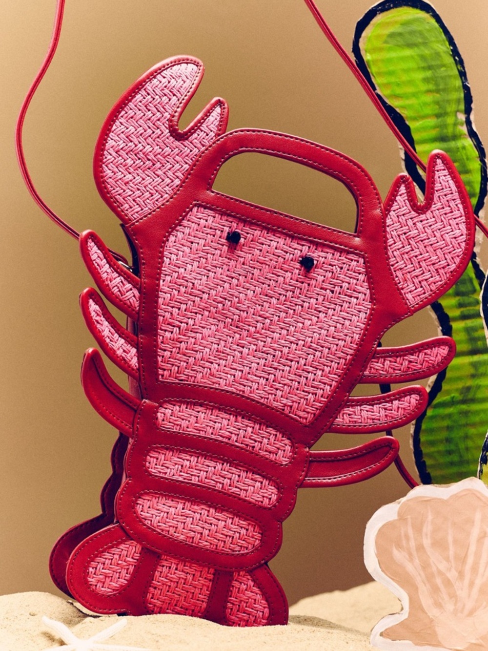 NWT Anthro Maeve Raffia Sea Lobster Creature Handbag 🦞